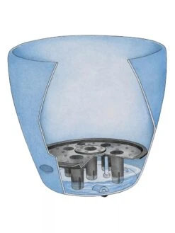 Viva Round Self-Watering Rolling Planter, 17.25” Diameter -Outdoor Garden Care 39325 002