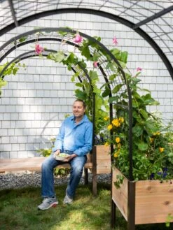 Cedar Bench Kit, Eco-Stained, 48" -Outdoor Garden Care 3 4 crop 8612976 0965