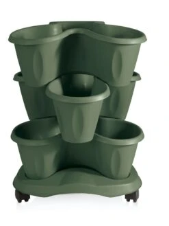 Trifoglio 3-Tier Planter On Wheels 11 Trifoglio 3-Tier Planter On Wheels -Outdoor Garden Care 3 4 crop 8613625 03V