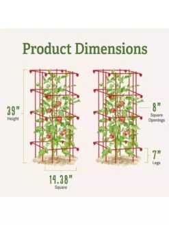 Tomato Cages, Set Of 4 14 Tomato Cages, Set Of 4 -Outdoor Garden Care 8587040 1