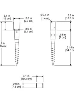 No-Dig Ground Screw For Mailpost 7 No-Dig Ground Screw For Mailpost -Outdoor Garden Care 8587086 02V tif