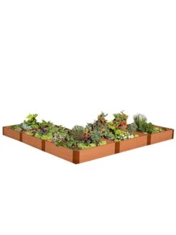 L-Shaped Composite Raised Bed, 12'x12' With 1" Boards -Outdoor Garden Care 8588254 04v