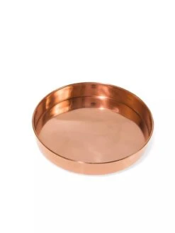 Small Round Copper Plant Tray, 10" -Outdoor Garden Care 8593529 1175 tif