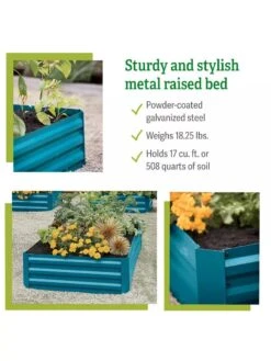 Demeter Corrugated Metal Raised Bed, 34" X 68" -Outdoor Garden Care 8594183 stats GSC