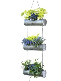 Galvanized Hanging Triple Planter -Outdoor Garden Care 8595213 6967 tif