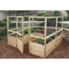 Garden In A Box Cedar Raised Bed With Deer Fence, 8' X 8' -Outdoor Garden Care 8595875 01V raised cedar garden bed with deer fence 8 x 8 3 4