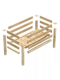 Elevated Cedar Garden Bed, 2' X 4' X 31" -Outdoor Garden Care 8596147 09V 3 4