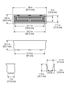 Valencia Window Box, 3' 11 Valencia Window Box, 3' -Outdoor Garden Care 8596436 18V tif