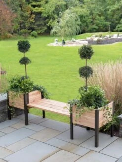 Elevated Cedar Planter Bench Kit, Natural, 90" 11 Elevated Cedar Planter Bench Kit, Natural, 90" -Outdoor Garden Care 8597992 9601 tif