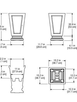 Kensington Self-Watering Tall Patio Planter, 25" -Outdoor Garden Care 8598549 07V tif