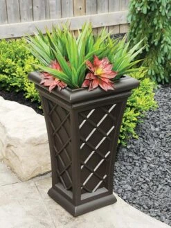 Carolina Self-Watering Tall Planter, 28" -Outdoor Garden Care 8598645 03V tif