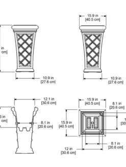 Carolina Self-Watering Tall Planter, 28" -Outdoor Garden Care 8598645 11V tif