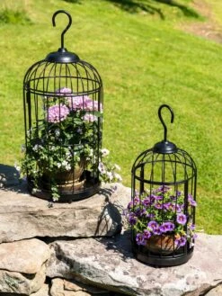 Hanging Birdcage Planter Set -Outdoor Garden Care 8609181 0374 tif