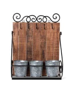 Wall Shelf With Planters -Outdoor Garden Care 8609515 9310 tif