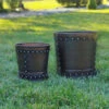 Riveted Planters, Set Of 2 -Outdoor Garden Care 8610032 02v riveted metal planters set of 2