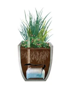 Self-Watering LavaStone® Modern Rectangle -Outdoor Garden Care 8610250 SWInsert art 8inSq tif 2