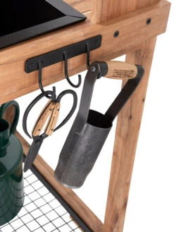 Dynamic Acacia Potting Bench With Soil Reservoir -Outdoor Garden Care 8611009 004