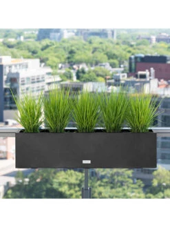 Veradek Metallic Series Railing Planters -Outdoor Garden Care 8611610 05v