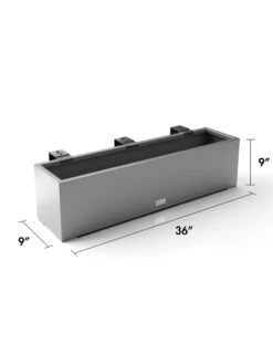 Veradek Metallic Series Railing Planters -Outdoor Garden Care 8611610 19v