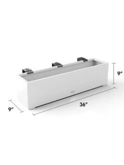 Veradek Metallic Series Railing Planters -Outdoor Garden Care 8611610 28v