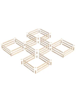 2-Tier Pine Raised Garden Bed, 80 Sqft.12'x12' -Outdoor Garden Care 8612255 01v