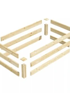 Pine Raised Garden Bed, 2'x4'x10.5" High -Outdoor Garden Care 8612256 01V jpg