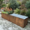 Nice Corten Trough Planters With Bench Top 1 Nice Corten Trough Planters With Bench Top -Outdoor Garden Care 8612399 03v
