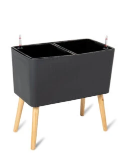 Ava Self-Watering Rectangular Planter 18 Ava Self-Watering Rectangular Planter -Outdoor Garden Care 8612691 217 ava self watering rectangular planter gray