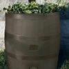 Round Rain Barrel With Planter, 35 Gallons 1 Round Rain Barrel With Planter, 35 Gallons -Outdoor Garden Care 8612856WALNT 05V tif