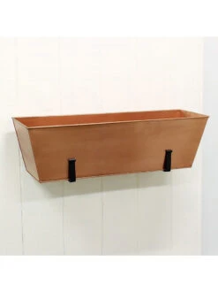 Achla Designs Plain Copper Plated Flower Box, Large 8 Achla Designs Plain Copper Plated Flower Box, Large -Outdoor Garden Care 8612915 04v