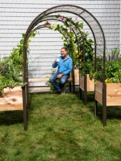 2’ X 4’ Arch Trellis For Planter Boxes -Outdoor Garden Care 8612976 0549