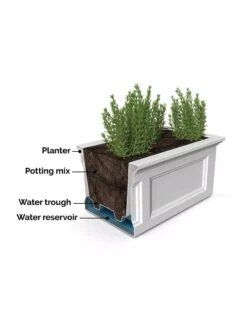 Fairfield Self-Watering Elevated Garden Bed -Outdoor Garden Care 8613283 07V 3 4