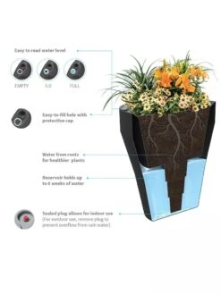 TruDrop One Pinch Planter 37 "Diameter -Outdoor Garden Care 8613631 06V 3 4