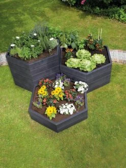 Modular Hexagon Raised Bed Kit, 28.5" -Outdoor Garden Care 8614244 04V 1