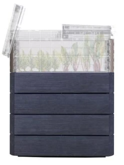 Modular Rectangular Raised Bed Kit With Translucent Panels & Lid -Outdoor Garden Care 8614250 01V
