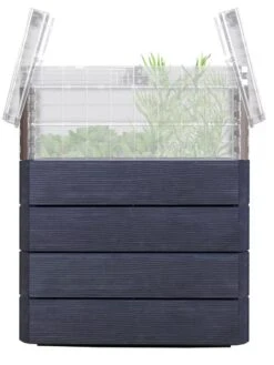 Modular Rectangular Raised Bed Kit With Translucent Panels & Lid -Outdoor Garden Care 8614250 03V