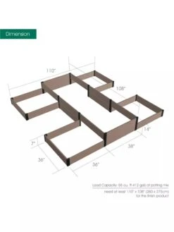 Terraced H-Shape Garden Bed -Outdoor Garden Care 8614260 03V 3 4