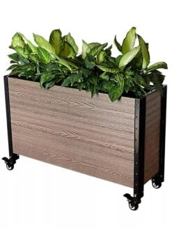 Mobile Deep Trough Planter -Outdoor Garden Care 8614263 02V