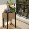 Mobile Elevated Corner Planter -Outdoor Garden Care 8614267 04V mobile elevated corner planter