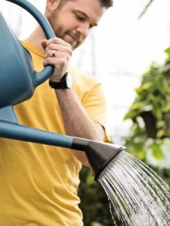 French Blue Watering Can -Outdoor Garden Care ChrisAhrensSquare 0118 tif